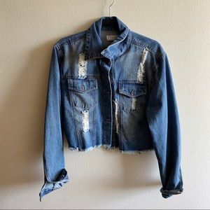 Cropped denim jacket
